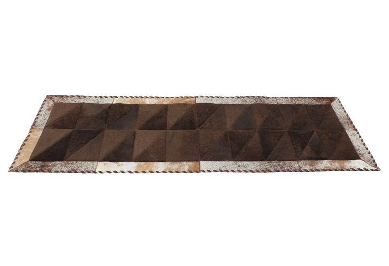 Rectangle Patchwork Area Rug - Bison Center 2'x6' - Black Speckled