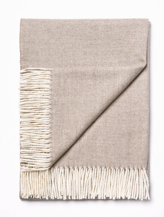 Baby alpaca blanket sand color