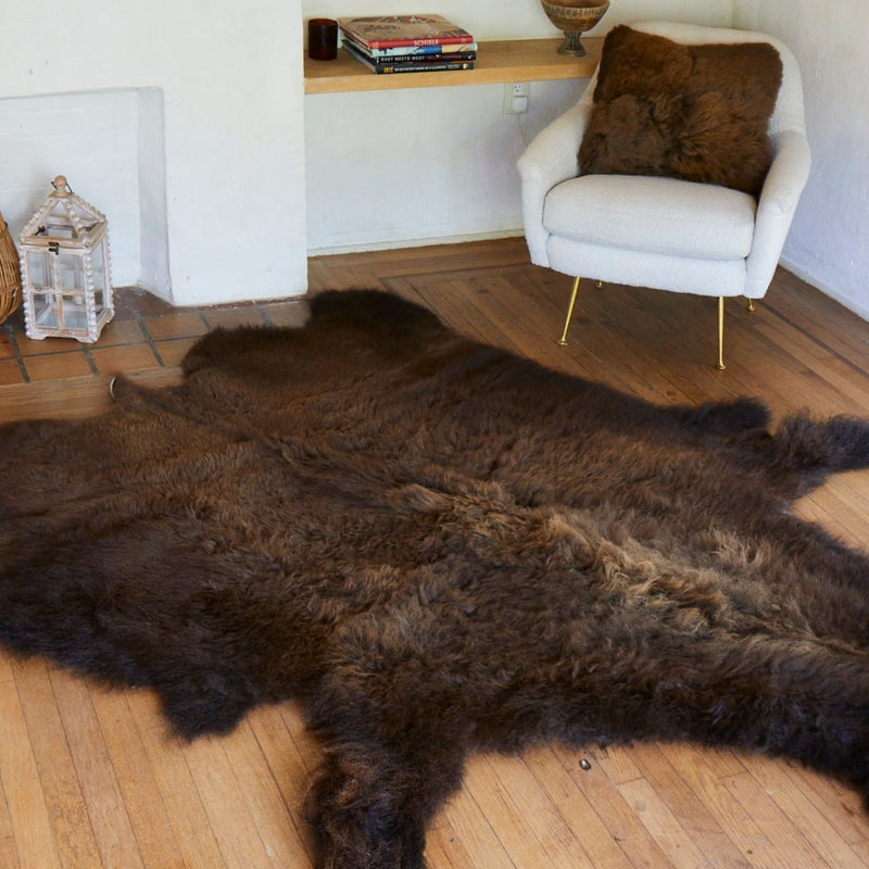 Natural Bison Hide – Deluxe Full Buffalo Leather (Large)