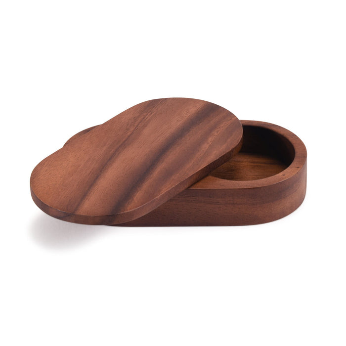 Wooden Salt & Pepper Pinch Pot with Cover