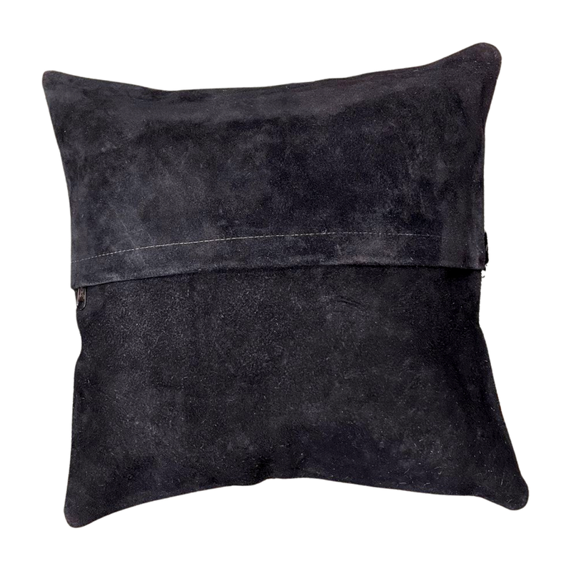Cowhide Pillow Cover Patchwork Tricolor 16x16
