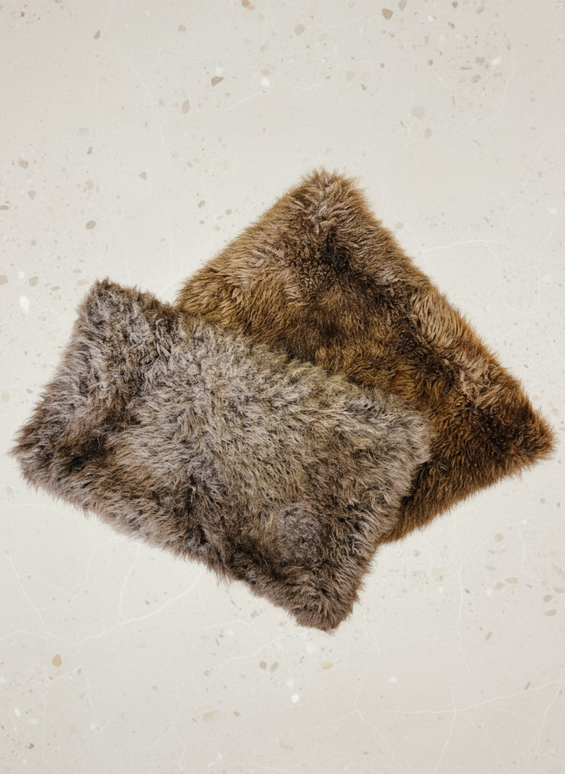 Buffalo Hide Accent Pillow – 12x20 | Rustic Luxe Home Décor