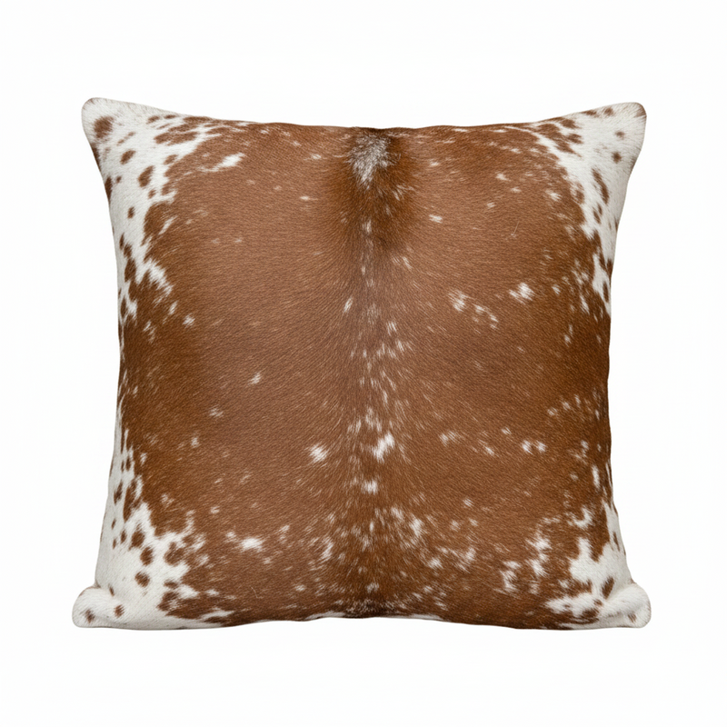 Cowhide Pillow Cover Brown and White Speckled 16x16 (Copy)