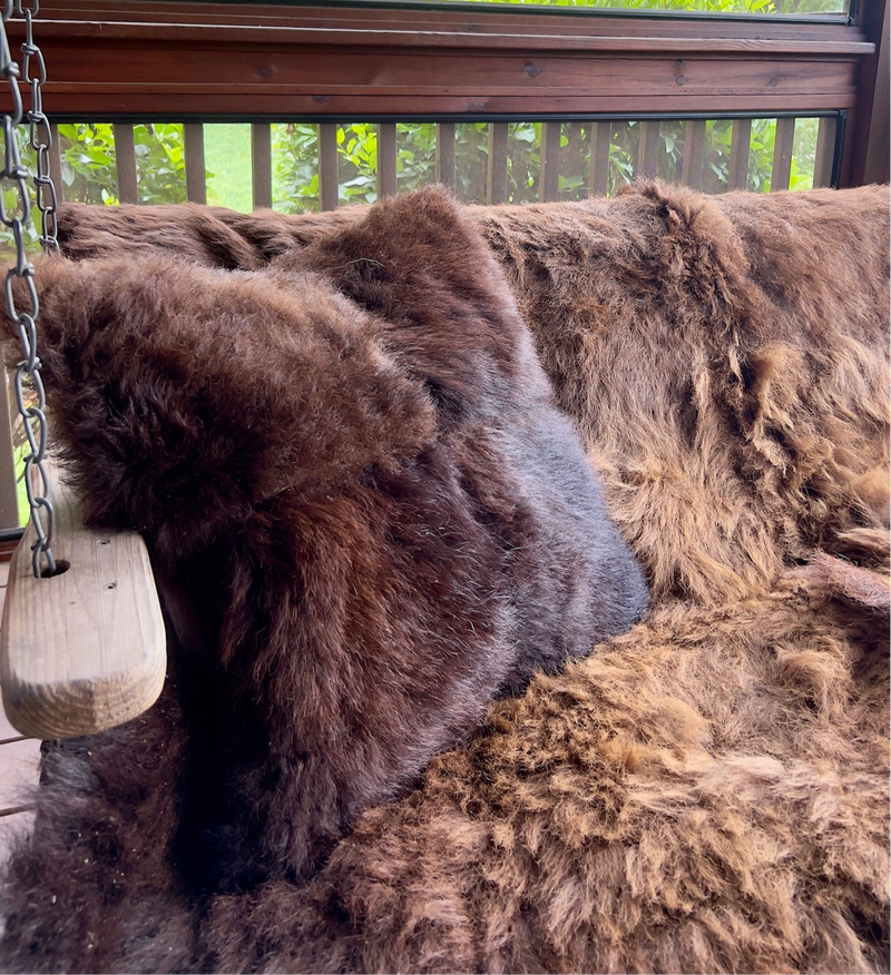 Bison Deluxe Patchwork Pillow - Rustic Lux Style (20"x20") Square