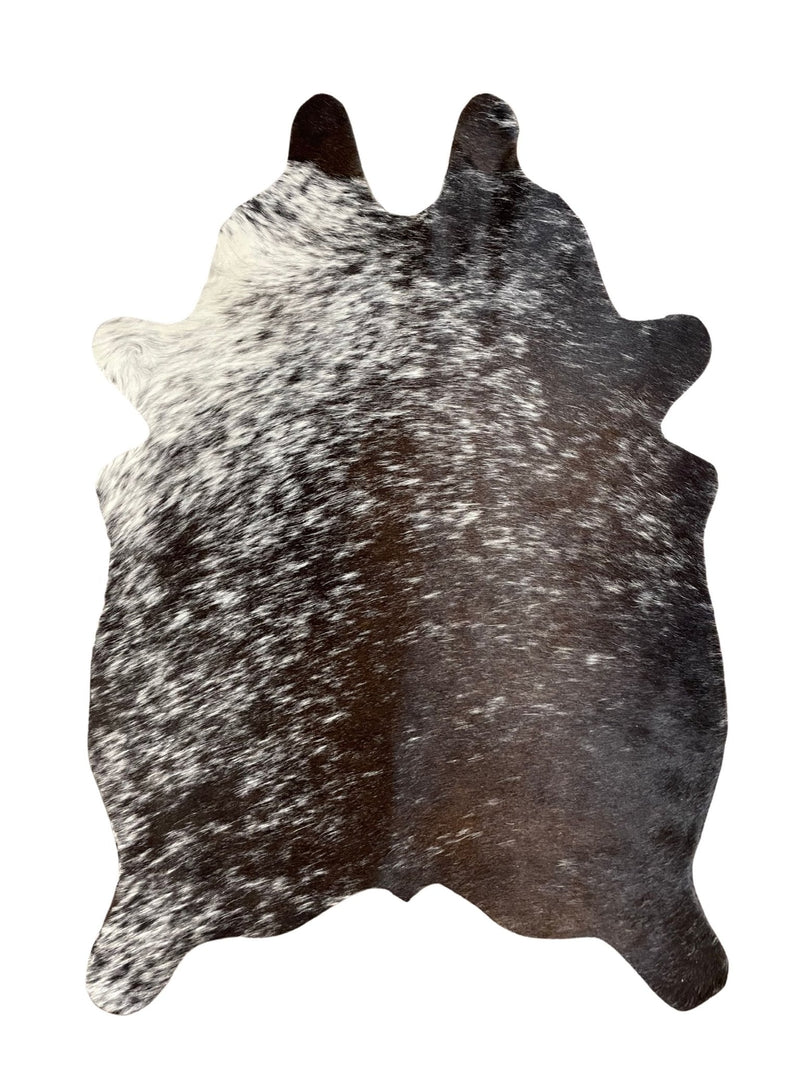 Cutout Cowhide Hair-On Mini Rug Tricolor Speckled | Natural Shape 2' x 2.5