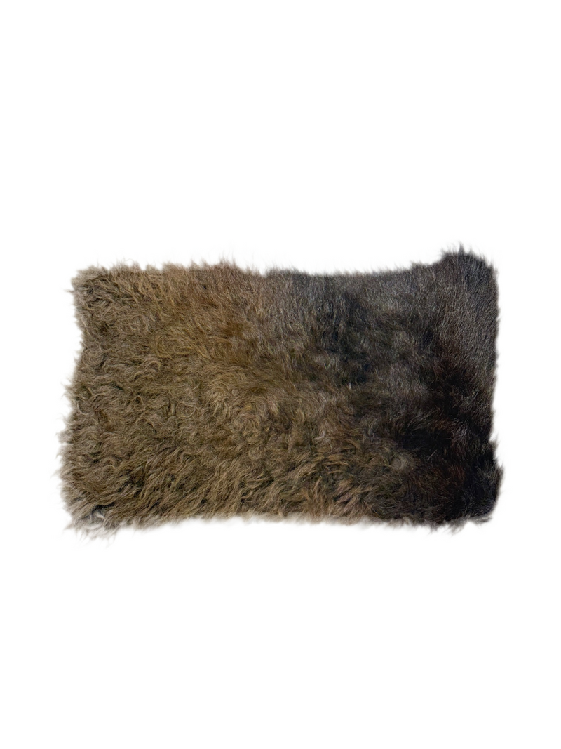 Buffalo Hide Accent Pillow – 12x20 | Rustic Luxe Home Décor