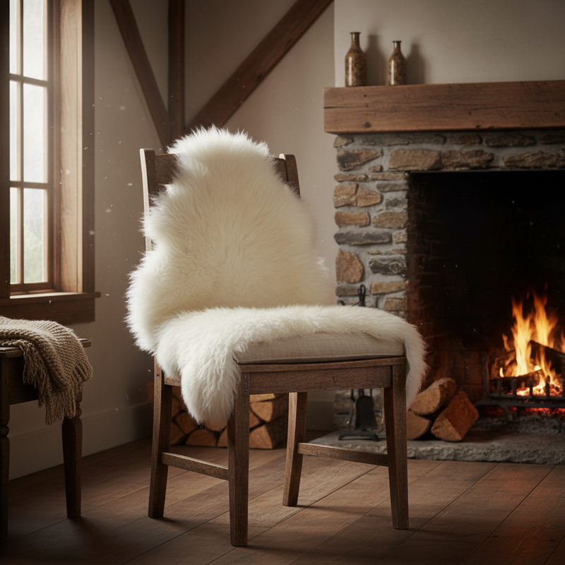 White Icelandic Sheepskin