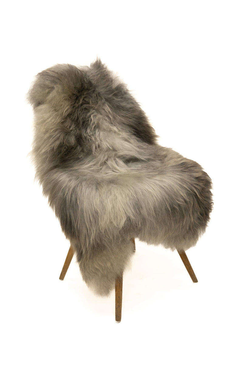 Mixed Gray, Gold, Ash Plush Icelandic Sheepskin