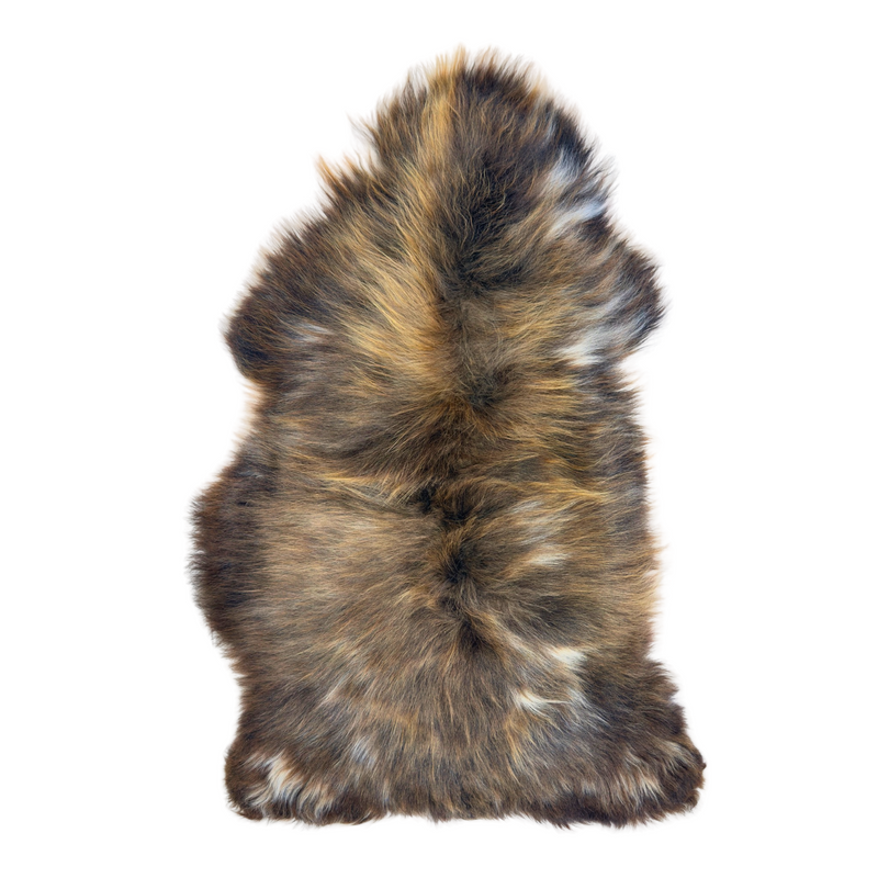 Blonde and Black Plush Icelandic Sheepskin