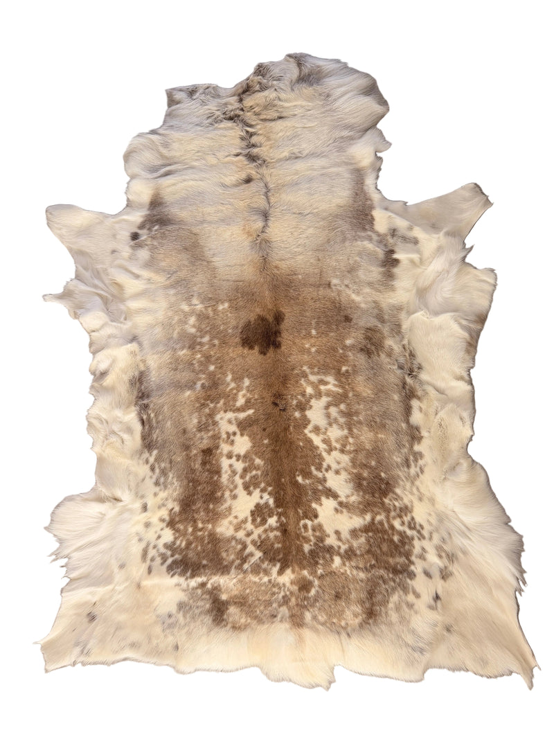 Outdoor reindeer hide on a perfect for hunting, picnic and on sleds
