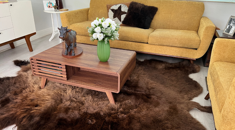 Natural Bison Hide – Deluxe Full Buffalo Leather (Large)