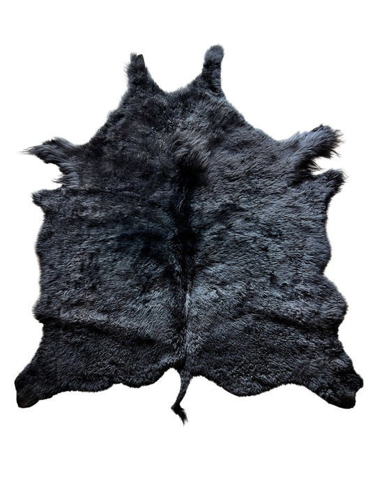 Noir Bison Hide Rug