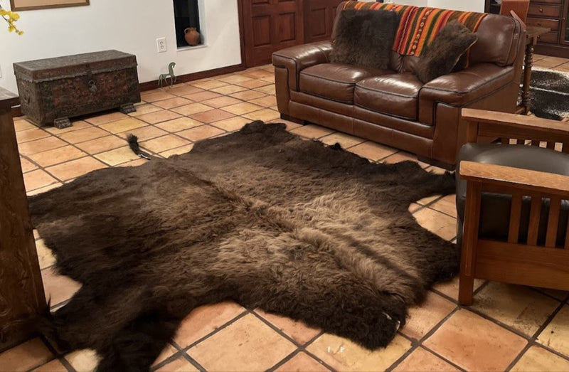 Natural Bison Hide – First Grade Full Buffalo Leather (Extra Large)