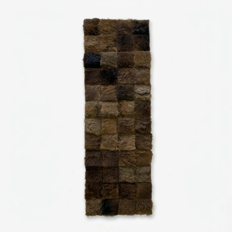 Bison Rectangle Patchwork Area Rug / Runner - 2’x6’
