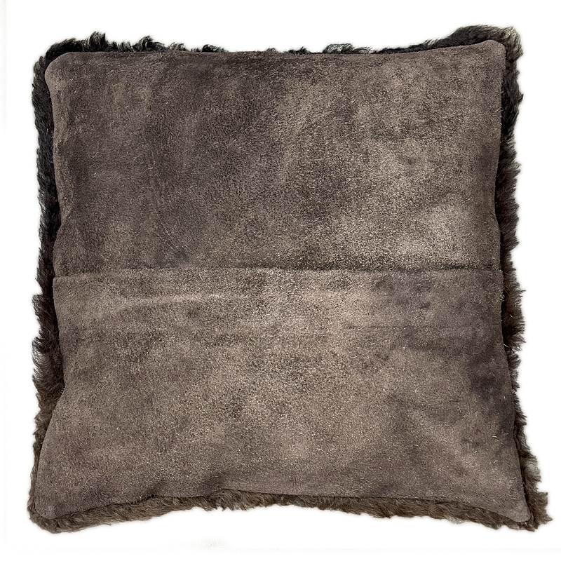 Bison Leather Throw Pillow – Square Luxe Accent (20" x 20") with Insert