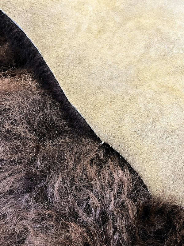 Buffalo / Bison Rug Hide - Second Grade Good Deluxe (Light Markings) - Large